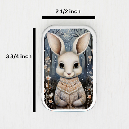Winter Bunny Small Storage Tin