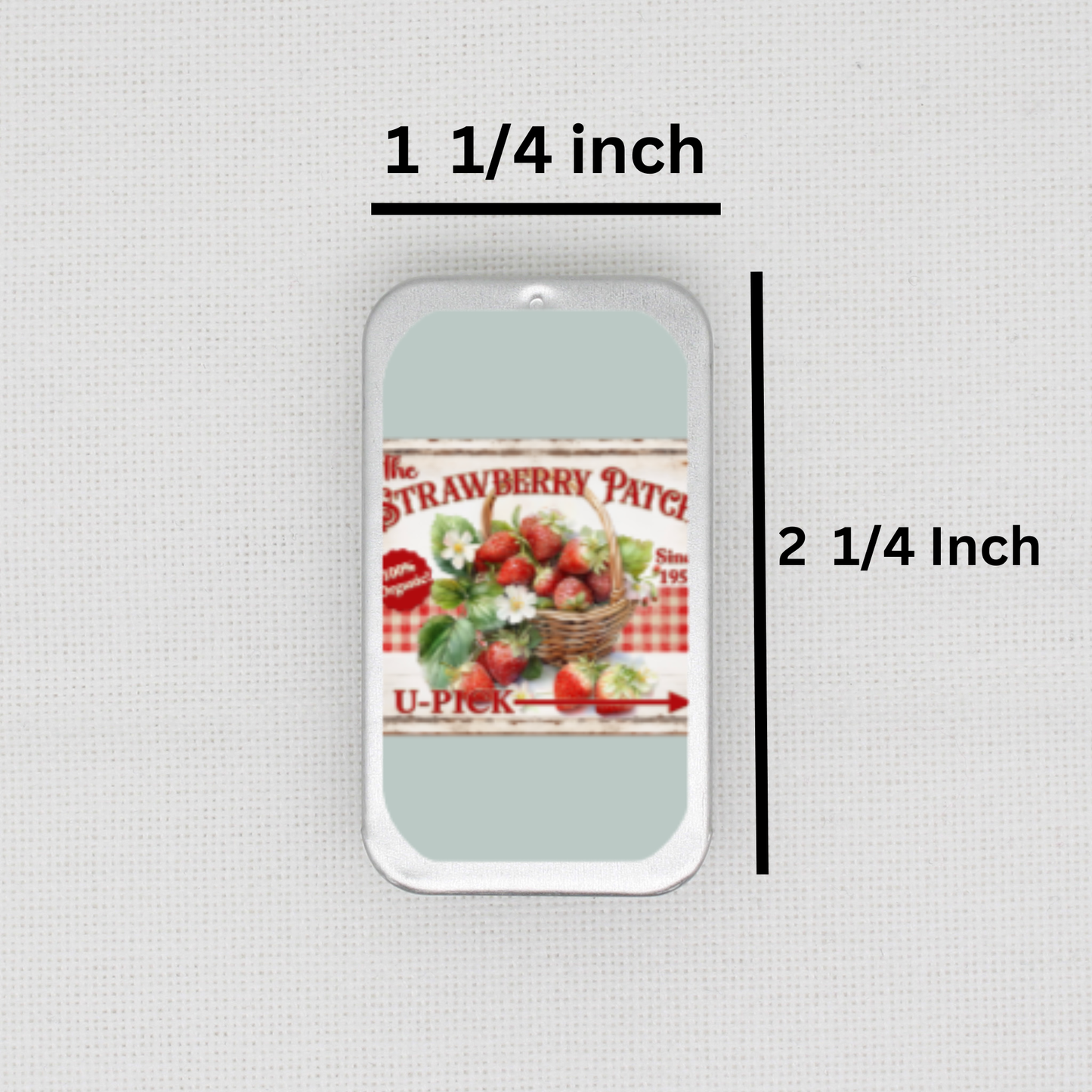 Strawberry Patch Needle Tin