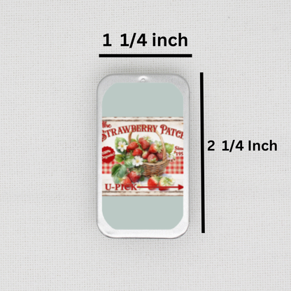Strawberry Patch Needle Tin