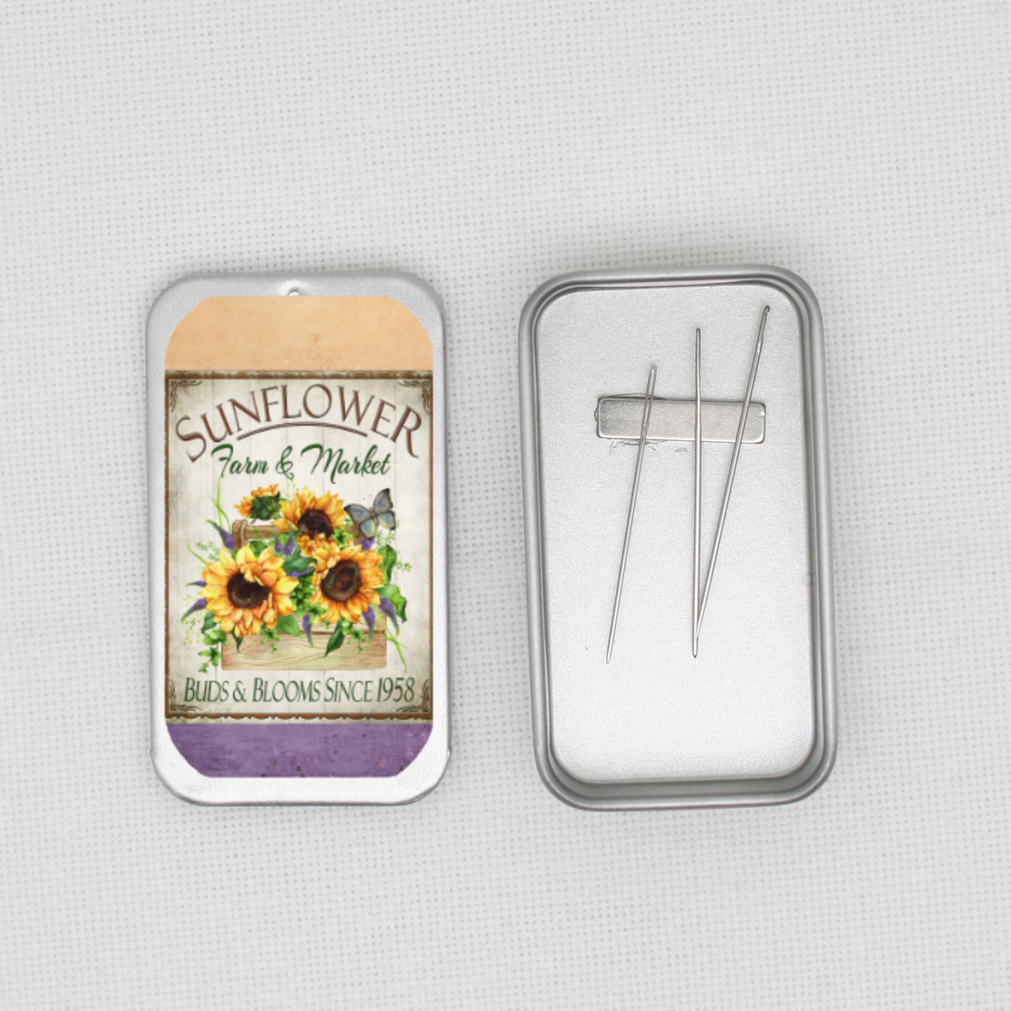 Sunflower Needle Tin