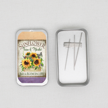 Sunflower Needle Tin