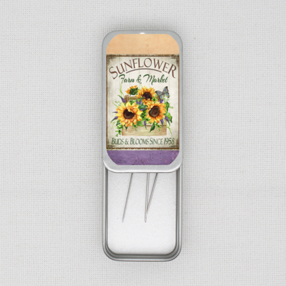 Sunflower Needle Tin