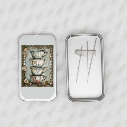 Teacups Needle Tin