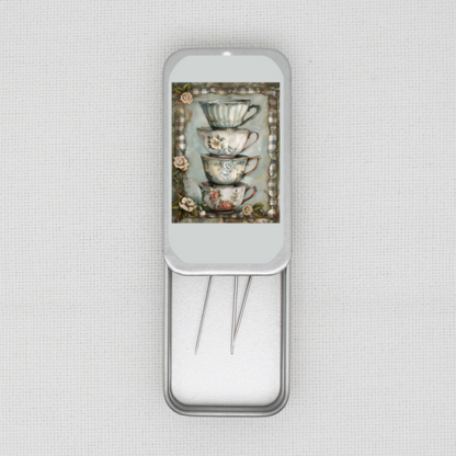 Teacups Needle Tin