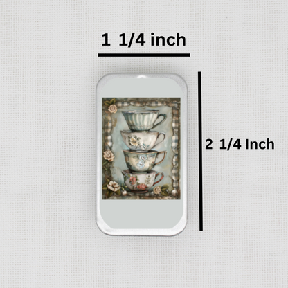 Teacups Needle Tin