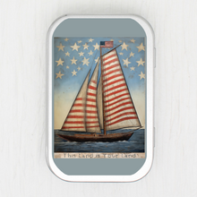 This Land Is Your Land Sailboat  Small Storage Tin