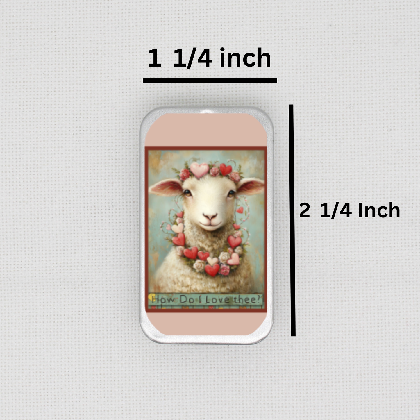 Valentine Sheep Needle Tin