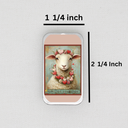 Valentine Sheep Needle Tin