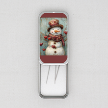 Valentine Snowman Needle Tin