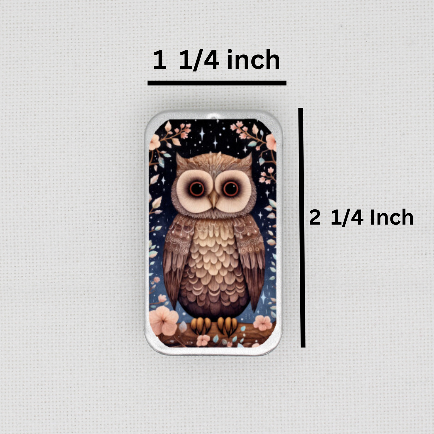 Winter Animals Owl Needle Tin